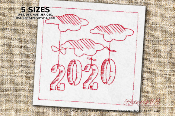 2020 Year Year Cloud Design: Embroidery Review