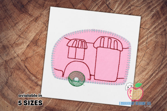 Camper is Made As the Birdhouse Applique