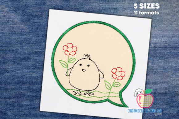 Chick Holding a Flower: A Designer's Take on This Applique