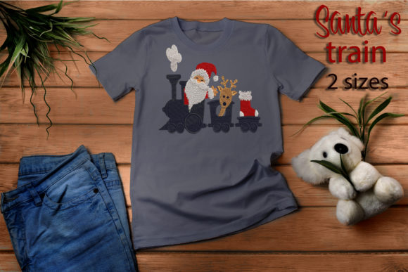 Christmas Design, Santa Coming by Train