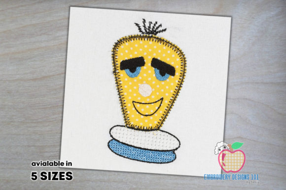 Funny Cartoon Lightbulb Embroidery Design Review