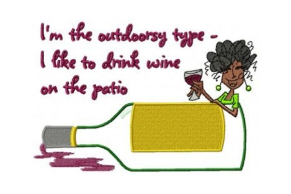I m the Outdoorsy Type Embroidery Design Review