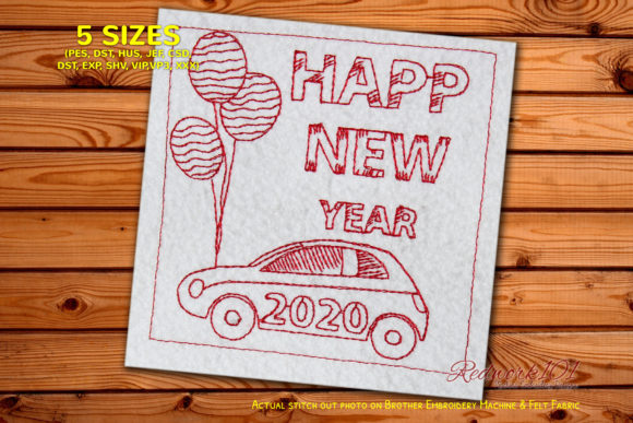 New Year Celebration with Car Redwork Review