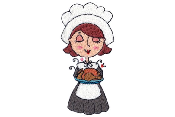 Pilgrim Toodle: A Charming Thanksgiving Embroidery Design for Your Small Shop