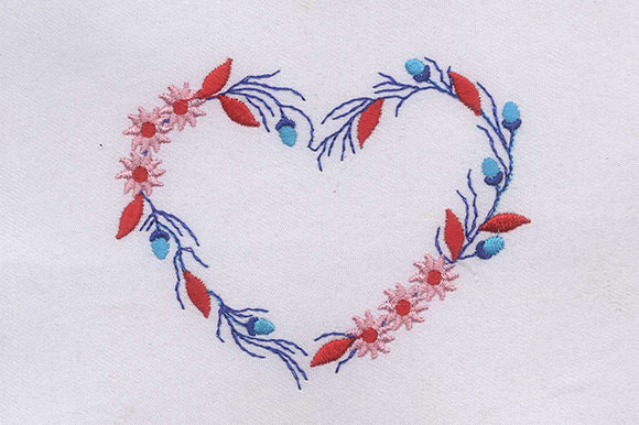 Red Blue Heart: A Craft Fair Embroidery Design Review