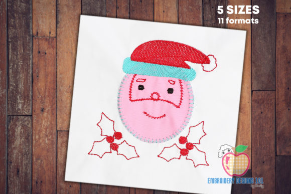 Sketch of the Santa Face: A Seasonal Embroidery Review