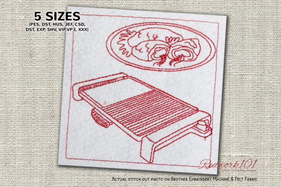 Testing Electric Grill Redwork for Personalized Gifts