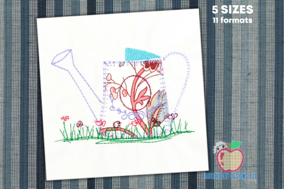 Watering Can for the Garden: A Craft Fair Embroidery Review