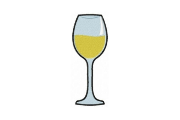 White Wine Glass Embroidery Design Review